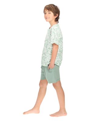Imagen 2 del producto Pijama Corto Infantil-Juvenil Verde Mota