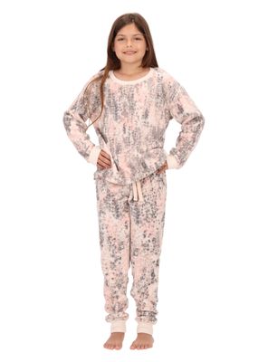 Pijama Coral Fleece Niña Rosado Caffarena