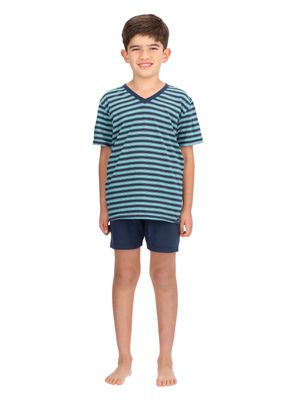 Pijama Corto Infantil Azul Mota