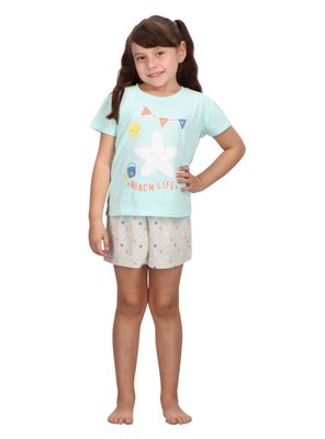 Pijama Corto Infantil Celeste Caffarena