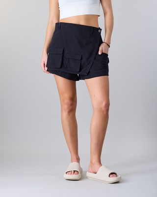 Falda Short Mujer Canvas procesado XS3732 Polemic