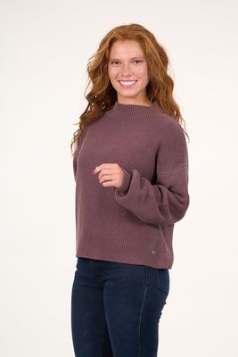 Imagen 2 del producto Sweater mujer algodon con proceso Ciruela Polemic