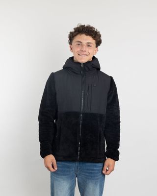 Imagen 1 del producto Poleron niño Polar Shaggy aplicación tela con gorro Polemic