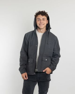 Imagen 1 del producto Chaqueta Canvas niño forrada en sherpa Gris Polemic