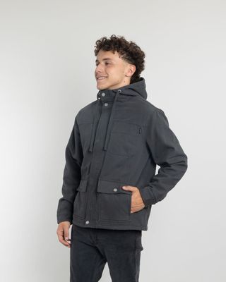 Imagen 2 del producto Chaqueta Canvas niño forrada en sherpa Gris Polemic