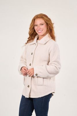 Imagen 2 del producto Sobrecamisa sherpa con bolsillos cargo Crudo mujer Polemic
