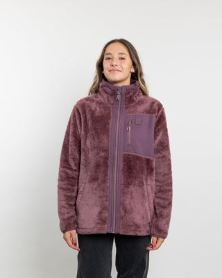 Imagen 2 del producto Poleron mujer Polar shaggy bonded Ciruela Burdeo Polemic