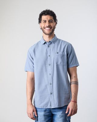Camisa manga corta Hombre Algodón Tencel XV5781 Polemic