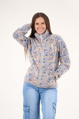 Poleron polar full print look sherpa Beige mujer Polemic