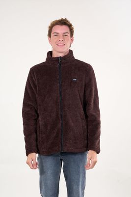 Poleron Bonded Shaggy sin gorro Burdeo wi8300 Polemic