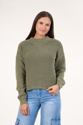Imagen 1 del producto Sweater mujer algodon con proceso Verde Polemic