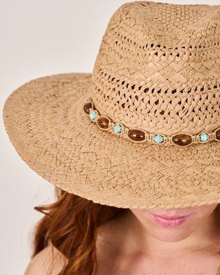 Sombrero Playero Mujer De Paja natural Beige Polemic