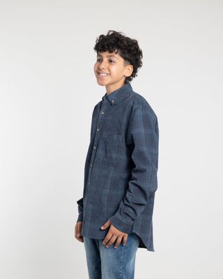 Imagen 2 del producto Camisa cotele juvenil a cuadros algodón Polemic