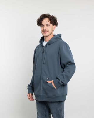 Imagen 2 del producto Poleron con cierre y gorro Invierno Azul POLEMIC