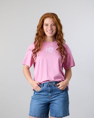 Imagen 1 del producto Polera Mujer Algodón Grafitti Rosa Relaxed Polemic