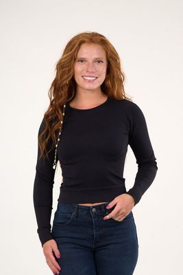 Imagen 1 del producto Top elasticado manga larga Negro VW1771 Polemic