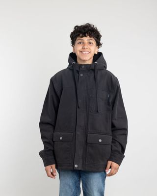 Imagen 2 del producto Chaqueta Canvas niño forrada en sherpa Negro Polemic