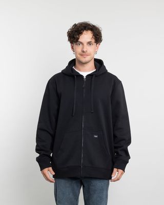 Imagen 2 del producto Poleron con cierre y gorro Invierno Negro POLEMIC