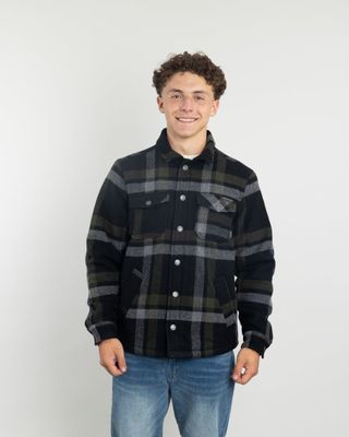 Imagen 1 del producto Chaqueta Campera juvenil forrada en Sherpa Leñadora sin gorro Polemic