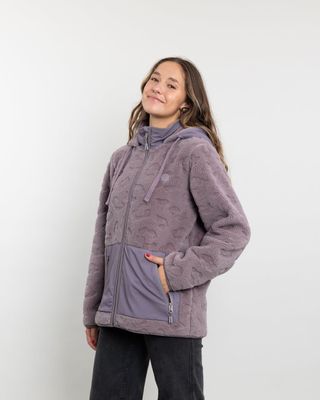 Imagen 2 del producto Poleron mujer Chaqueta polar Sherpa Hot Print Lila Polemic