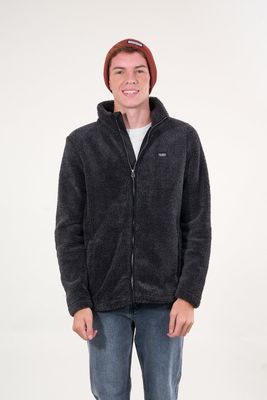 Poleron Bonded Shaggy sin gorro Negro wi8300 Polemic