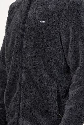 Imagen 2 del producto Poleron Bonded Shaggy sin gorro Negro wi8300 Polemic