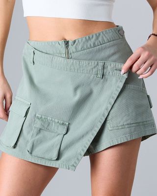 Falda Short Mujer Canvas procesado XS3732 Polemic