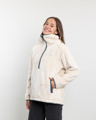 Imagen 2 del producto Poleron mujer Polar Shaggy Bonded medio cierre Polemic