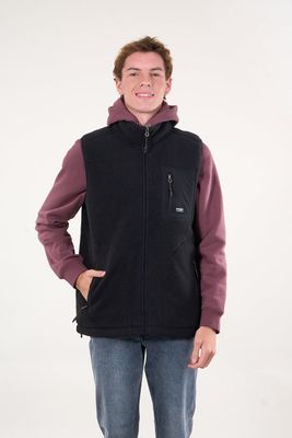 Imagen 2 del producto Poleron sin mangas Mini sherpa full cierre Negro wi8314 Polemic