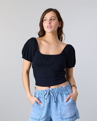 Polera Mujer manga globo Rib Fantasy Polemic