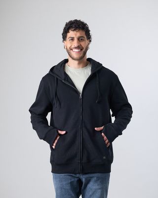 Imagen 2 del producto Poleron Hombre Franela con cierre Gorro XV7706 Polemic