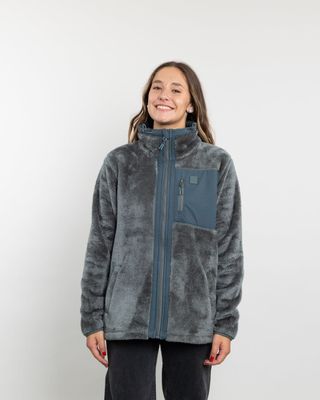 Imagen 2 del producto Poleron mujer Polar shaggy bonded Verde Verde Polemic