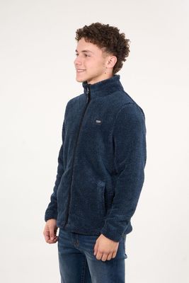 Imagen 2 del producto Poleron Bonded Shaggy sin gorro Azul wi8300 Polemic