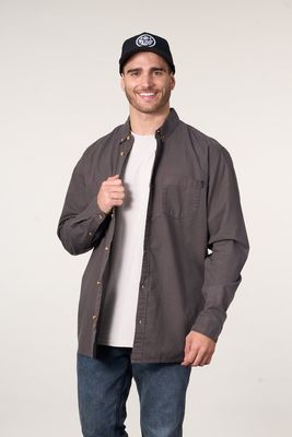 Camisa manga Larga de algodón procesada wi5705 Polemic