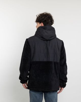 Imagen 2 del producto Poleron hombre Polar Shaggy aplicación tela con gorro Polemic