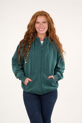 Imagen 1 del producto Poleron franela full zipper procesado Verde VW7715 Polemic