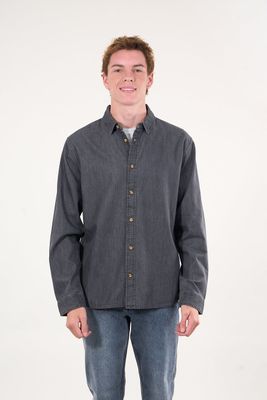 Camisa manga Larga Denim procesada wi5304 Polemic