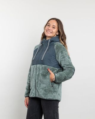 Imagen 2 del producto Poleron mujer Polar Shaggy Acolchado con gorro Polemic