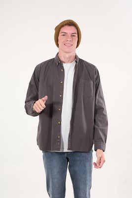 Camisa manga Larga de algodón procesada wi5305 Polemic