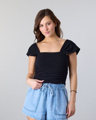 Polera Top Mujer recogido lateral Polemic