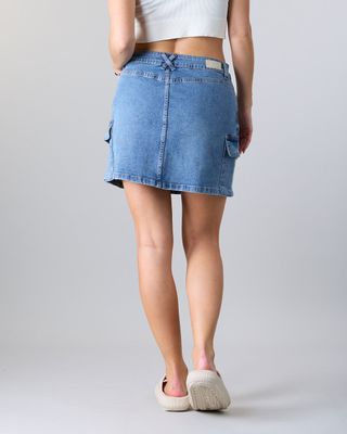 Imagen 2 del producto Falda Cargo Mujer Denim XS3738 Polemic