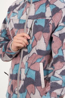 Imagen 2 del producto Poleron Mini sherpa full cierre y gorro Azul wi8312 Polemic