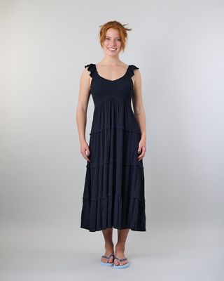 Imagen 2 del producto Vestido largo Smock Crep Negro Polemic