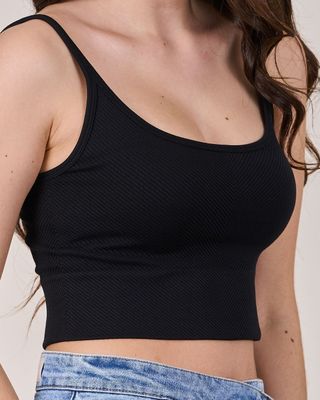 Imagen 2 del producto Polera Crop tejido diagonal VS1710 - Polemic Girl