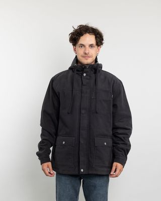 Imagen 1 del producto Chaqueta Canvas Hombre forrada en sherpa Negro Polemic
