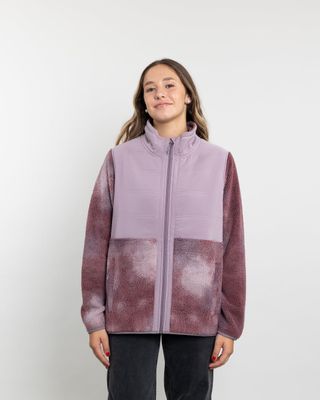 Imagen 2 del producto Poleron mujer polar sherpa con Acolchado plano Lila Polemic