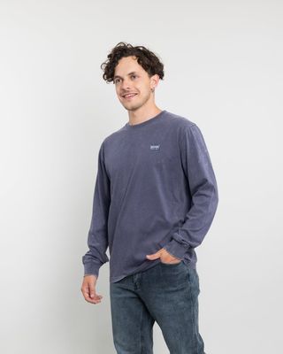 Imagen 2 del producto Polera manga larga hombre tela procesada Azul Polemic