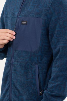 Imagen 2 del producto Poleron Micropolar Full Zipper y gorro Azul wi8308 Polemic