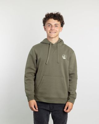 Imagen 2 del producto Poleron tipo canguro sin cierre Invierno Verde niño POLEMIC