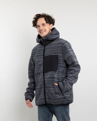 Imagen 1 del producto Polerón Hombre Mini Sherpa Full estampado con gorro Polemic